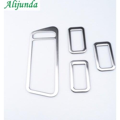 2017 New Car Styling Interior Stainless Steel Window Elevator Button Panel 4 pieces / kit for VW Golf 7 2014-2016 Accessories