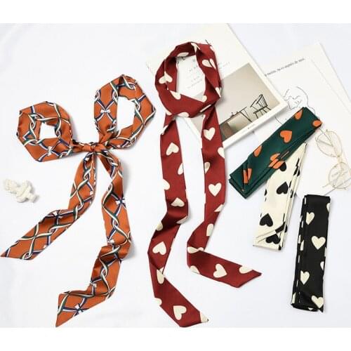 5*200cm Multipurpose Scarf Hair Bands Headband DIY Scarves Scrunchies Hair Ties Turban for Women Girls Belt Bag Hair Accessories