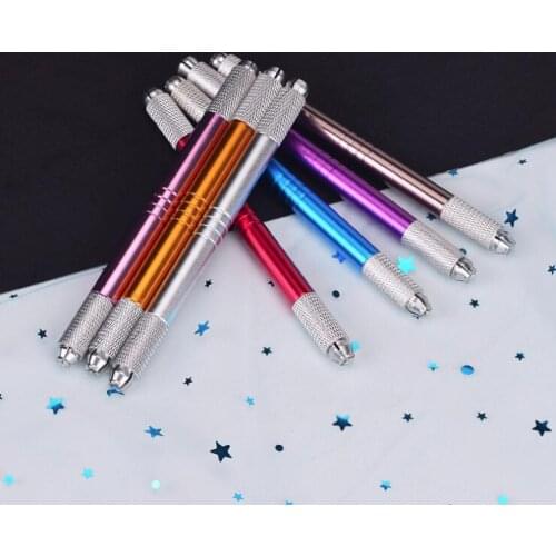 Permanent Makeup Eyebrow Pen Two Head Used Manual Microblading Pen For 3D Eyebrow Lip Embroidery Tattoo
