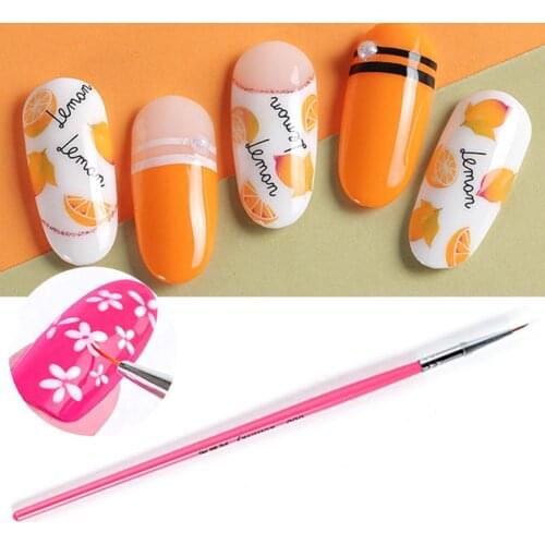Nail Painting Pen Smooth Surface Flat Head Dotting Tools Pink Manicure Nail Art Tools Nagels Spulletjes