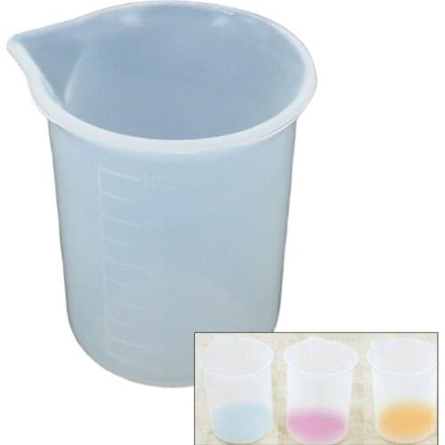 100ML Silicone Measuring Cup Handmade DIY Crystal Epoxy Jewelry Making Tools Glue Resin Mixed Measure Gadgets