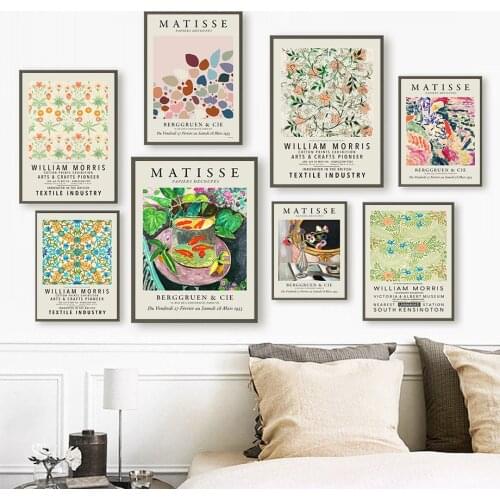 William Morris Henri Matisse Plant Garden Wall Art Canvas Painting Nordic Posters And Prints Wall Pictures For Living Room Decor