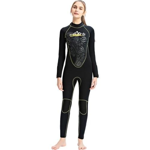 Women 5MM Neoprene Long Sleeve Snokeling Diving Suit Full Body Scuba Jump Surfing Scuba Spearfishing Swim Hunting Wetsuits