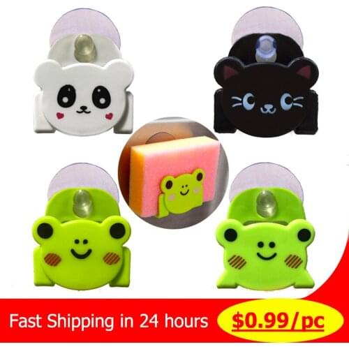 1/2/3/4Pcs Kitchen Cleaning Cloth Storage Holder Suction Sink Drain Rack Bathroom Soap Drainer Hook Home Organizer Accessories