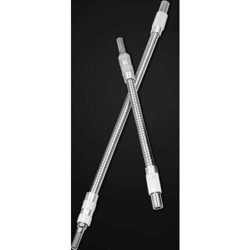 1/4 Flexible Shaft Hand/ Electric Drill Screwdriver Bit Holder Connector Metal Hex Shank Extension Rod Multi-function Shaft