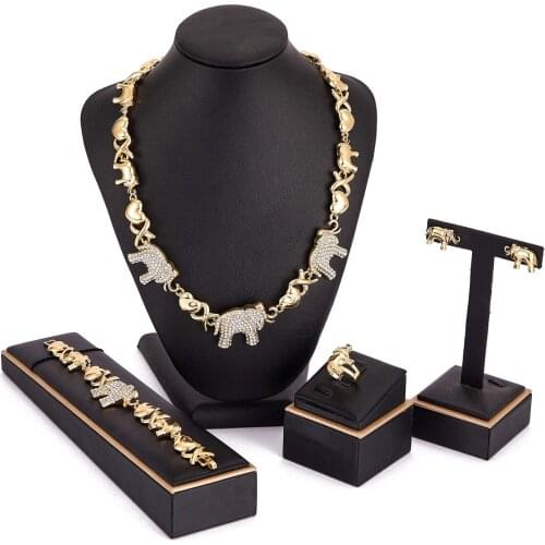 2021June hot jewelry xoxo wedding jewelry set for women fashion jewelry set 14k Gold elephant high quality bride jewelry