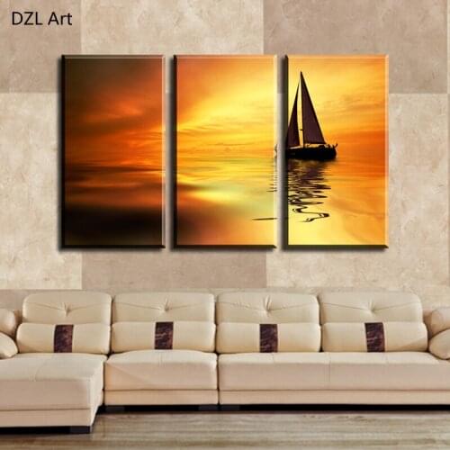 3 Panels Smooth Painting Canvas Wall Art Picture Home Decoration Living Room Canvas Print Painting