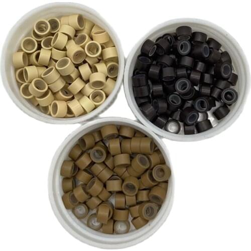 5000 PCS 4.5mm*2.5mm*3.0mm 8 color Silicone Micro Rings Micro Link Micro Beads for hair extension