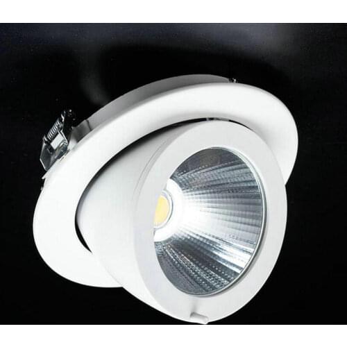 360 degree rotation 15W COB LED Downlight dimmable recessed ceiling lamps 60 beam angle AC110V AC220V AC240V free shipping