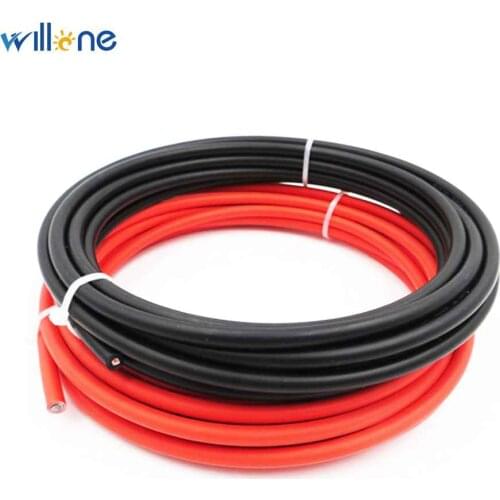 6mm2 dc solar cable for Connector Solar PV Cable 10awg copper wire black red