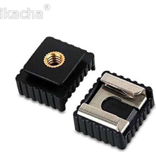 1pcs SC-6 SC6 Cold Hot Shoe Adapter Standard Mount Hotshoe to 1/4 Thread For Flash Speedlite Tripod Photo Studio Accessories
