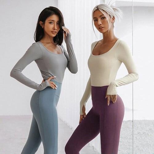 One-piece Patchwork Yoga Sets Women Gym Clothing with Padded Sports Set Back Hollow Long Sleeve Sports Rompers Fitness Jumpsuit