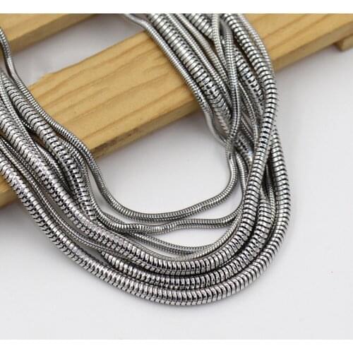 DIY Titanium Steel Chain Stainless Steel Snake Bone Chain Bracelet Necklace Key Chain 1.6mm 2.0mm 3.2mm Semi-finished Products