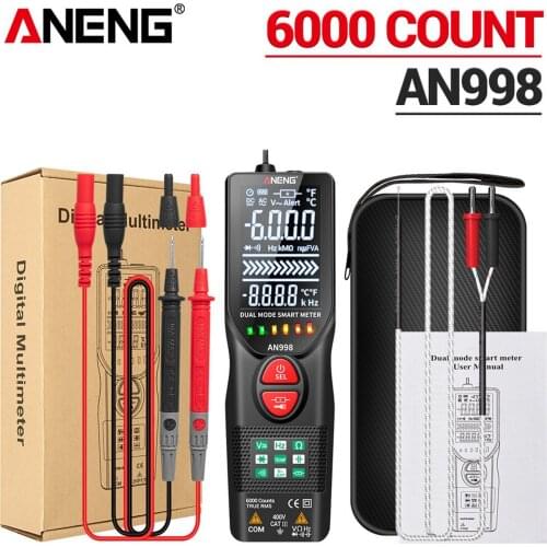ANENG AN998 Digital Multimeter Auto Intelligent Sensor Pen Tester 6000 Counts NonContact Voltage Meter Multimetre