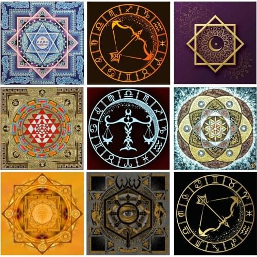 Twelve Constellations Totem Diy 5D Diamond Painting Full Square and Round Embroidery Mosaic Wall Art Handmade Home Decor Gifts