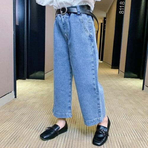Girls' jeans Korean style autumn wide-leg pants, childrens baby spring and autumn loose long pants