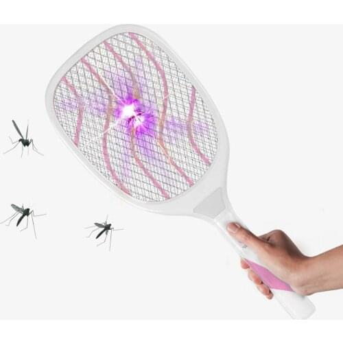 Large 3000V Electric Insect Racket Swatter Zapper USB 1200mAh Rechargeable Mosquito Swatter Kill Fly Bug Zapper Killer Trap