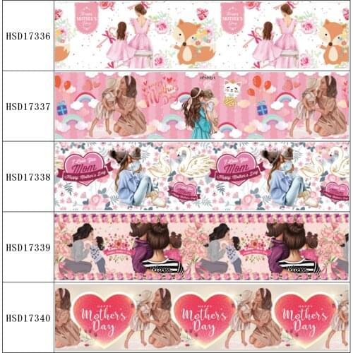 HSDRibbon free shipping 3" 75mm heat transfer printed hsd-design series Grosgrain Ribbon 50Yards/Roll