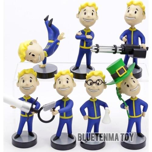 Gaming Heads Fallout 4 Vault Boy TOY Bobble heads Series Action Figure collectible model toys Moving head dolls