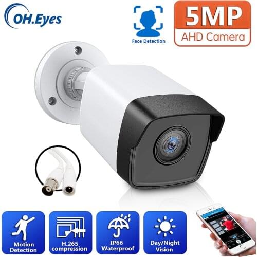 Face Detection Ultra HD AHD Camera 1MP 2MP 5MP CCTV Video Surveillance Security Outdoor Waterproof Bullet Analog Camera for home