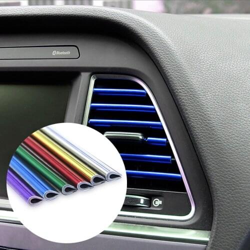 KEIN 10PCS U Shape Air outlet trim strip Interior Air Vent Grille Switch Rim Trim Outlet Decoration Strip DIY Car-styling AUTO