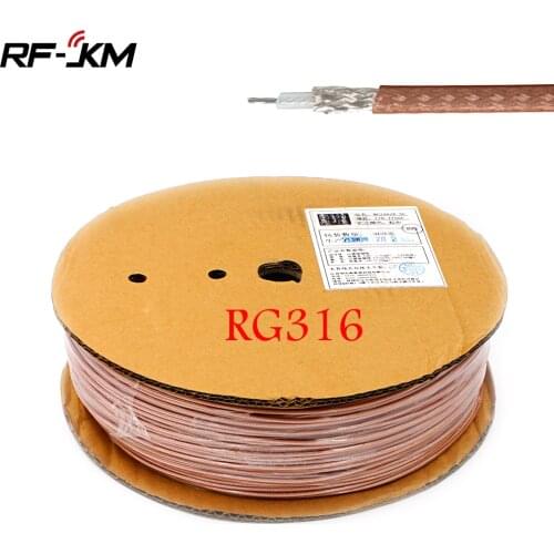 RG316 cable RF coaxial cable 2.5mm 50 Ohm Low Loss for crimp connector