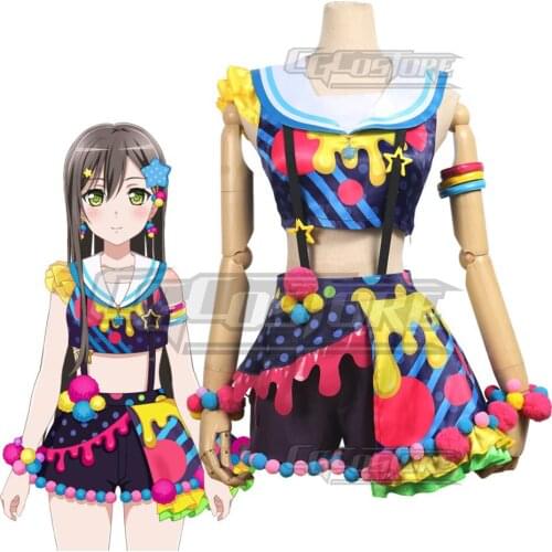 Cosplay Costume Anime Bang Dream! Hanazono Tae Poppin’Party New_Costumes Dresses Christmas Halloween Free shipping CG383
