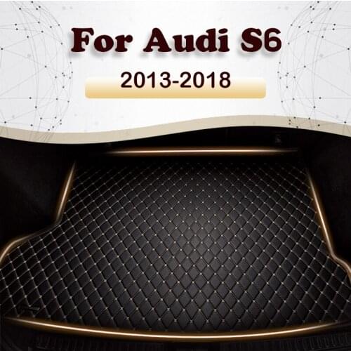 Car trunk mat for Audi S6 2013 2014 2015 2016 2017 2018 Cargo Liner Carpet Interior Parts Accessories Cover