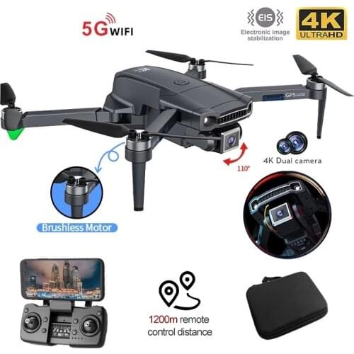 Drone 4k GPS Profissional HD Dual Camera Brushless Aerial Photography Wifi Foldable Quadcopter RC Distance 1.2KM Adult Outdoor