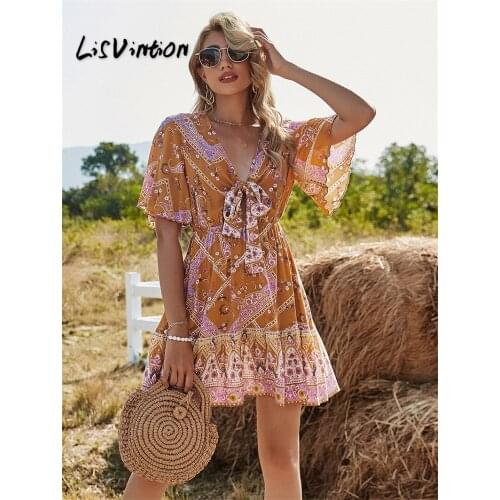 LisVintion Boho Summer Dresses