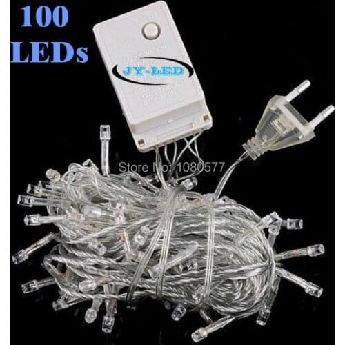 10M white red blue RGB twinkle decoration light, 220v 100 LED fairy lights string for Christmas Party Wedding lighting