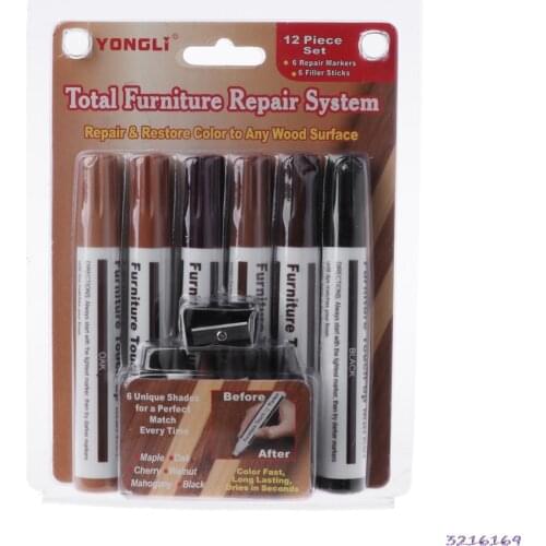 Wood Repair System Kit Filler Sticks Touch Up Marker Floor Furniture Scratch Fix