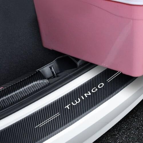 For Renault Twingo 2 1 MK2 MK1 II I 2015 2014 2013 2012 2011 2010 2009 2008 2007 Car Trunk Boot Rear Bumper Carbon Fiber Sticker