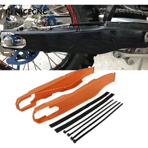 NICECNC Motorcycle Swingarm Swing Arm Protector Black For KTM 125/150/250/300 SX/XC 250/350/450 SX-F/XC-F PA ABS Plastic