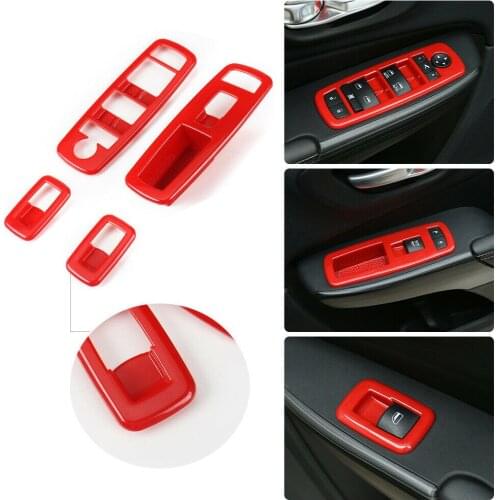 Window Lifter Switch Buttons DecorFrame Cover Trim for 2014+ for Jeep Grand Cherokee