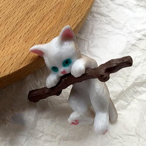 Branch Cat Car Pendant 3D Resin Pendant Interior Decor for Women Girls Car