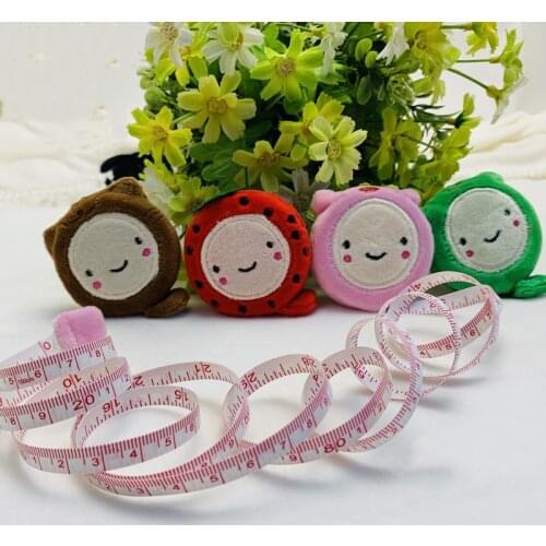 1pc 150cm/60" Tape Measures Portable Retractable Ruler Cute Cartoon Plush Children Height Ruler Centimeter Inch Roll Tape