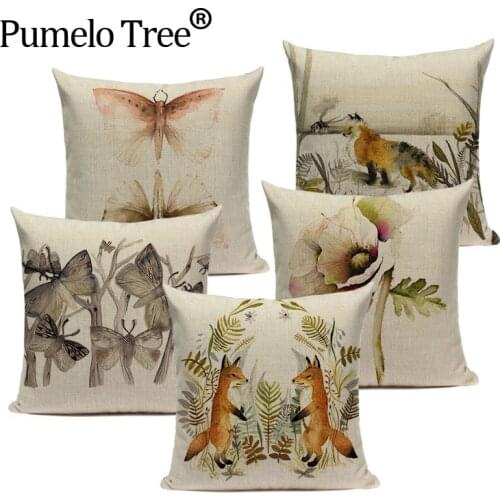 Thermal Christmas Style Stripes Village Floral Velvet Deer Sofa Beds 45Cmx45Cm Square Sofa Bed Car Handmade Pillow Cover