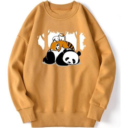 Panda Cat And Rabbit Cartoon Sweatshirt For Mens Fashion Hip Hop Hoody Tops Outwear Mans Clothing Autumn Retro Supoleron Hombre
