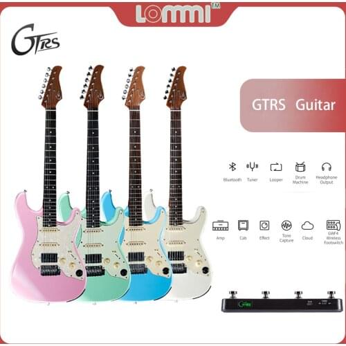 LOMMI MOOER GTRS Intelligent Guitar S800 Electric Guitar Built-In Effect Processor Amp Lopper Super Knob W/ Wireless Footswitch