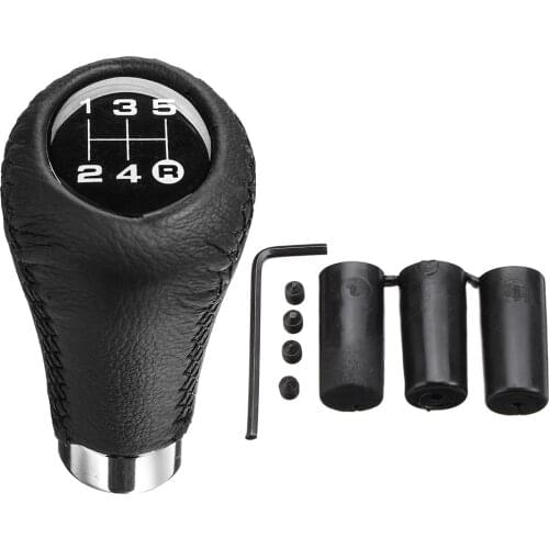 Universal 5 Speed Car PU Leather Shift Knob Manual Gear Stick Shift Shifter Lever Styling Car Accessories