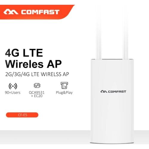 Outdoor 4G LTE Portable Hotspot Lte Wifi Router Wan/Lan Port Dual External Antennas 300Mbps Wireless Cpe Router With Sim Card