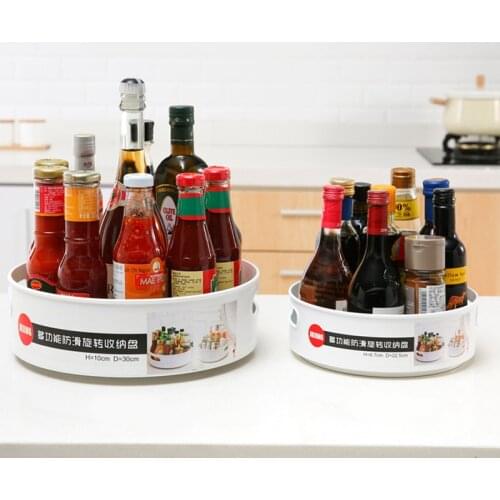 Rotating Storage Tray Safe Multifunctional Non-Slip Kitchen Seasoning Box Cosmetic Storage Tray Desktop Organizer Drop Shipping