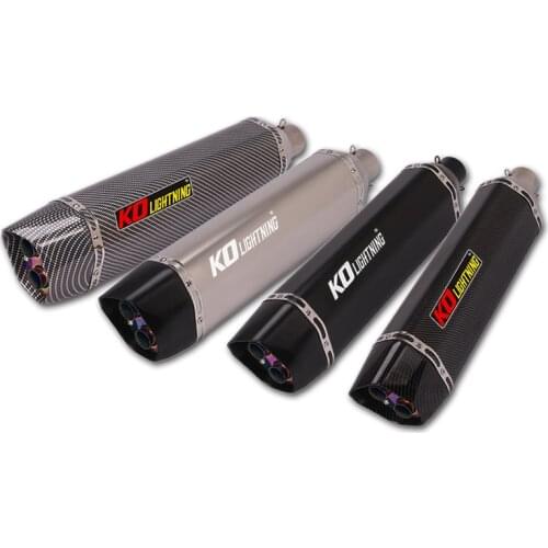 570mm Motorcycle 38-51mm Exhaust Tail Pipe No DB Killer Escape Universal for Dirt Bike Scooter Exhaust Tips Stainless Steel