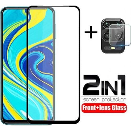 2 in 1 Screen Glass For Xiaomi Redmi Note 10 Pro Camera Lens Protector Tempered Flim For Xiaomi Redmi Note 9 MI 10T Pro X3 NFC