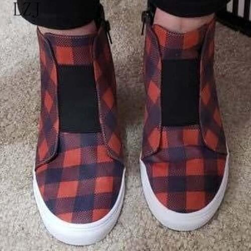 Women Ankle Boots Vulcanize Shoes Ladies Sneakers Basket Femme Casual Shoes Tenis Feminino High Top Flat Shoes Trainers Women