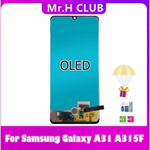 OLED For Samsung Galaxy A31 A315 A315F LCD Display Touch Screen Digitizer Assembly Replacement For A315 LCD With Fingerprint