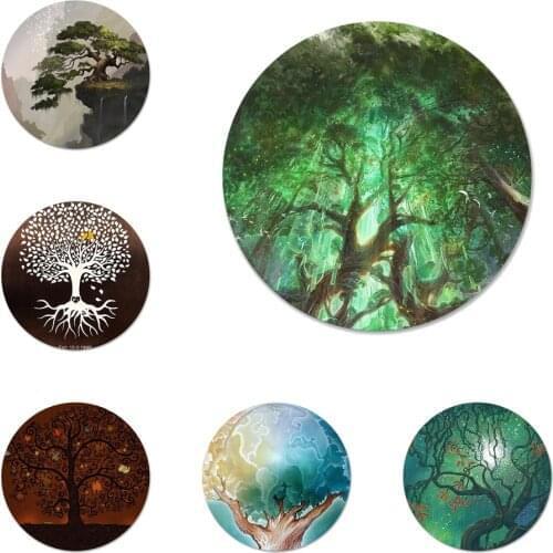 58mm Earth planet tree life Icons Pins Badge Decoration Brooches Metal Badges For Backpack Decoration