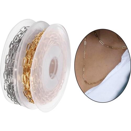 1 Roll Stainless Steel Cable Chains Findings Fit for Jewelry Making & DIY Bracelet Necklace Findings Craft Supplies