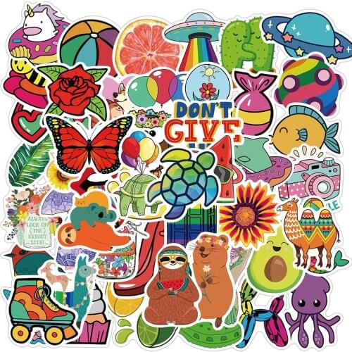 10/30/50PCS Mixed Cute Cartoon Graffiti Sticker Skateboard Fridge Phone Guitar Travel Motorcycle Waterproof Stickers Decal Toy
